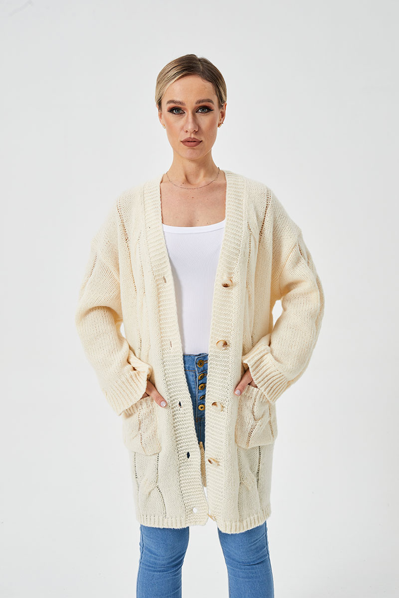 Women's Warm Long Casual Cardigan Sweater