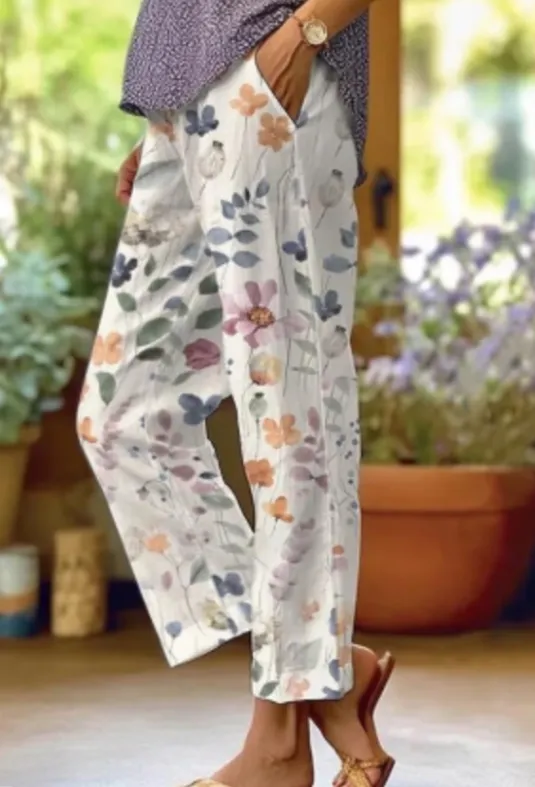 Women's Printed Trousers - Style1