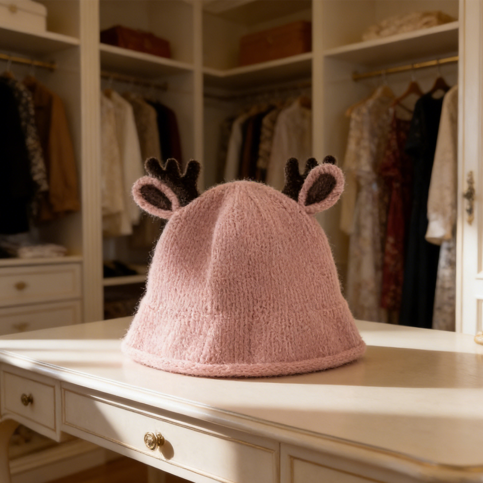 Antler Kids Bucket Hat-Pink 4969 - Image 4