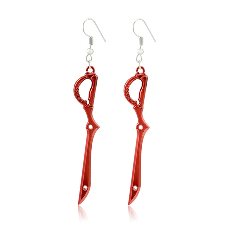 Electroplating Epoxy Cross Zinc Alloy Earrings