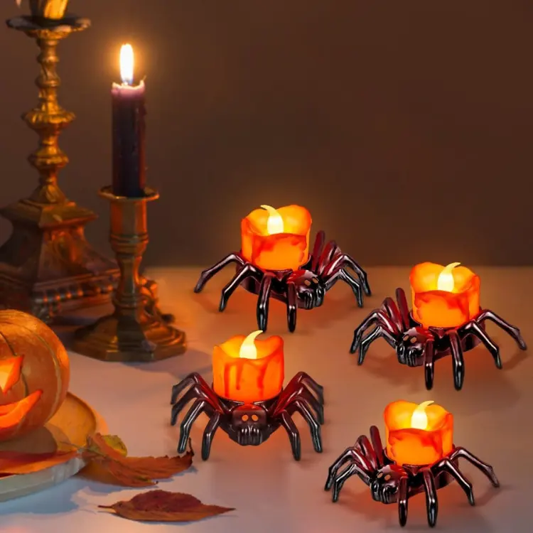Halloween LED Tea Lights, Battery Operated Flameless