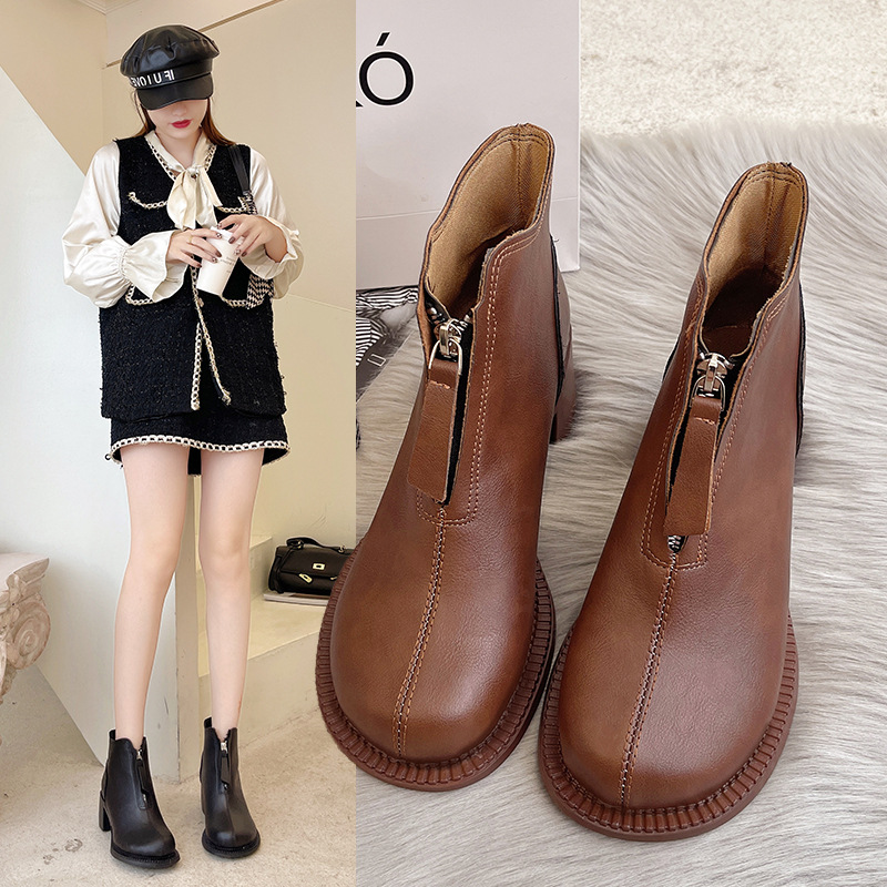 Retro Ethnic Style Women's Mid-heel Martin Boots