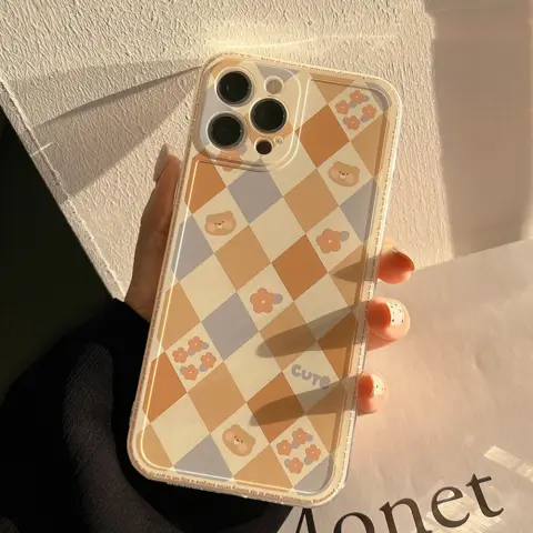 Luxury Laser Soft Phone Case INS Fashion Geometric Rhombus