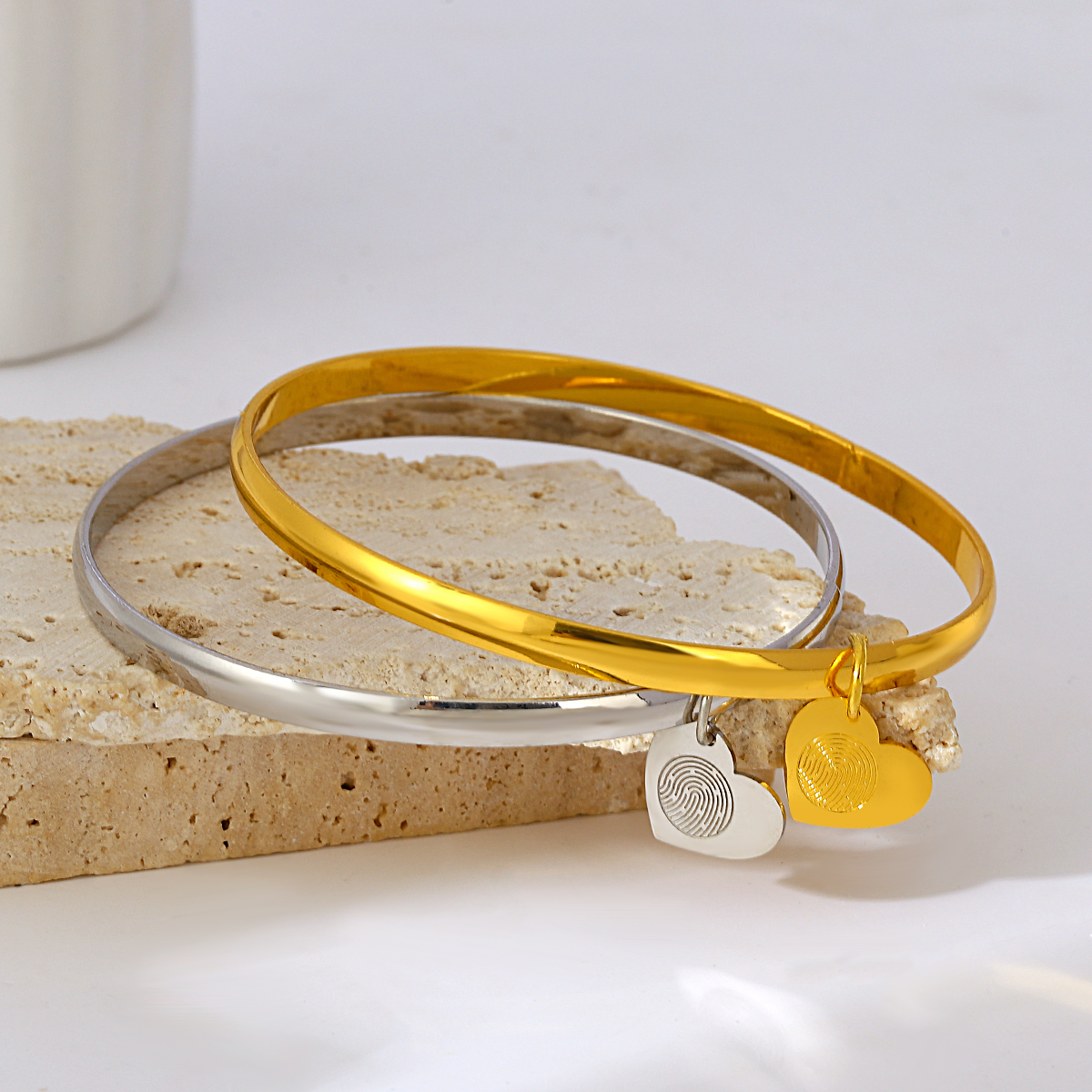 Simple Love Bracelet Couple Fingerprint