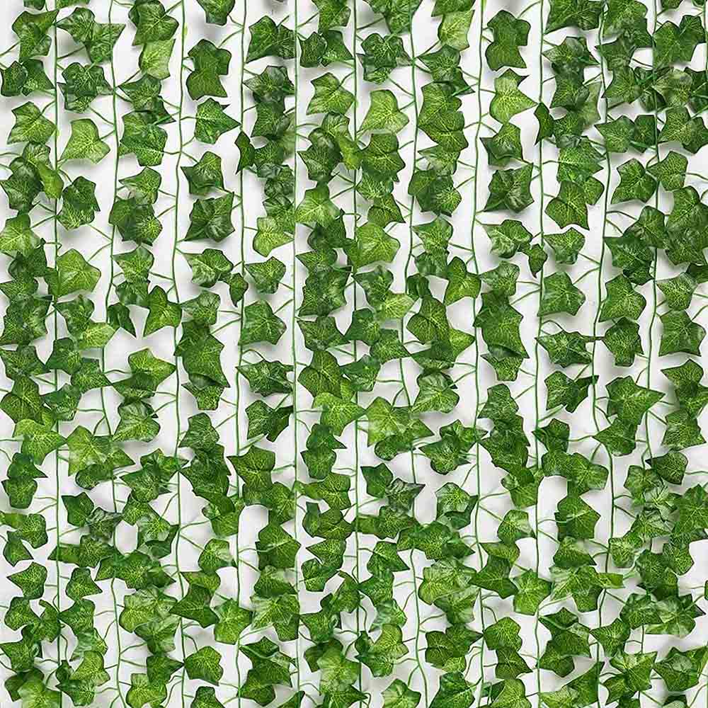 1-12PCS Artificial Ivy Garland Decorations Leaves Fake Vine Hanging String — image 4