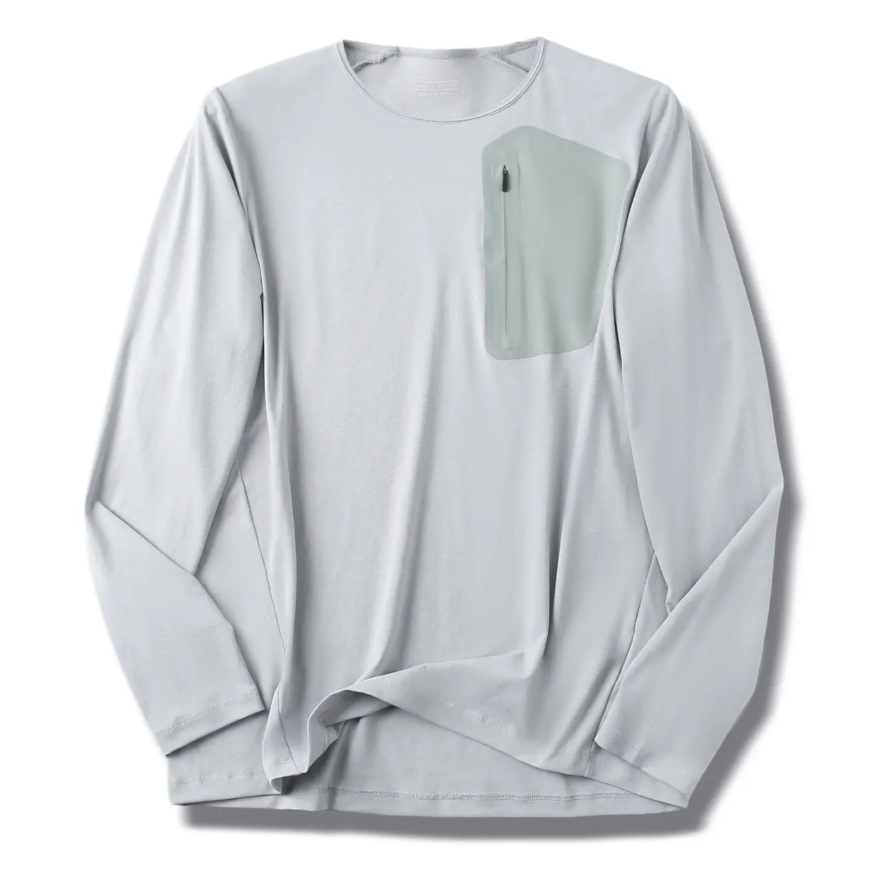 Men's Crew Neck Long Sleeve T-Shirt, Cotton