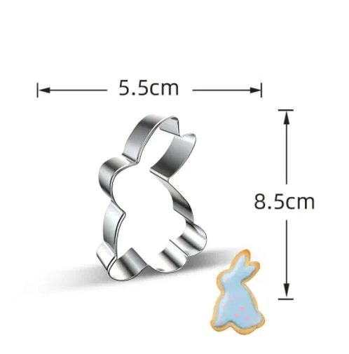 Stainless Steel Biscuit Mould Rabbit Egg Cake Mould Cross H - Shop at LoveMi