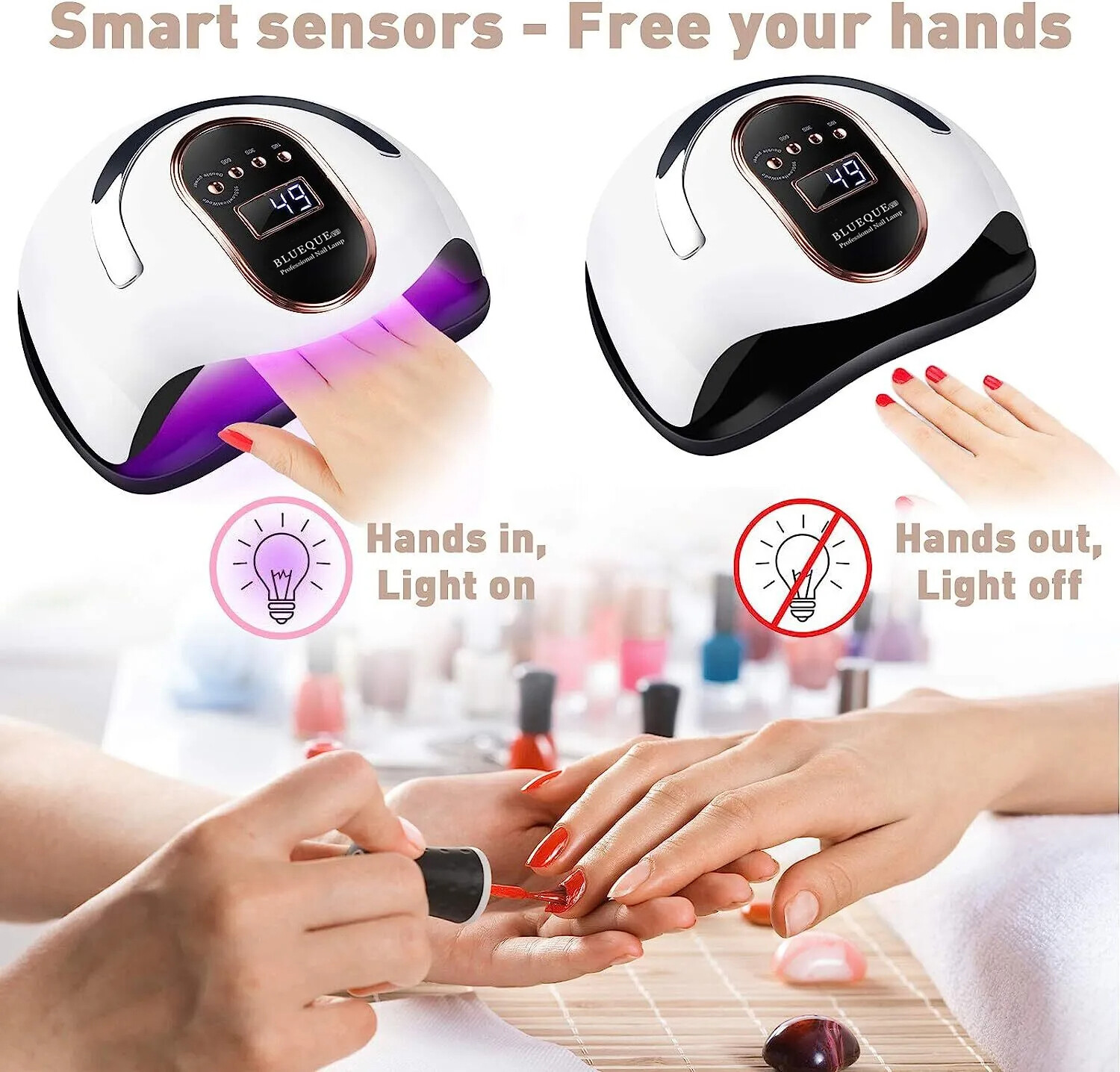 450W Acrylic Gel Nail Polish UV Dryer Light UV LED Lamp — image 3