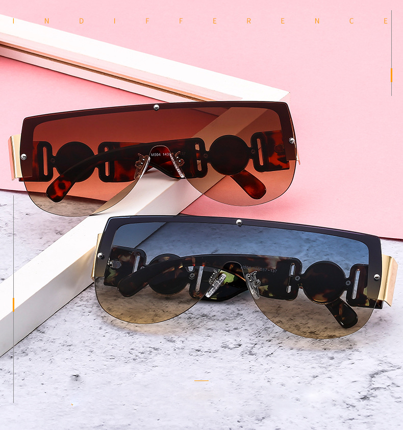 Fashion Simple Retro One Piece Sunglasses - Image 5