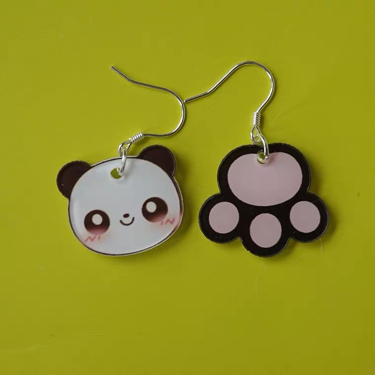 Title 2, Panda Bamboo Earrings Stay Cute Animal Playful