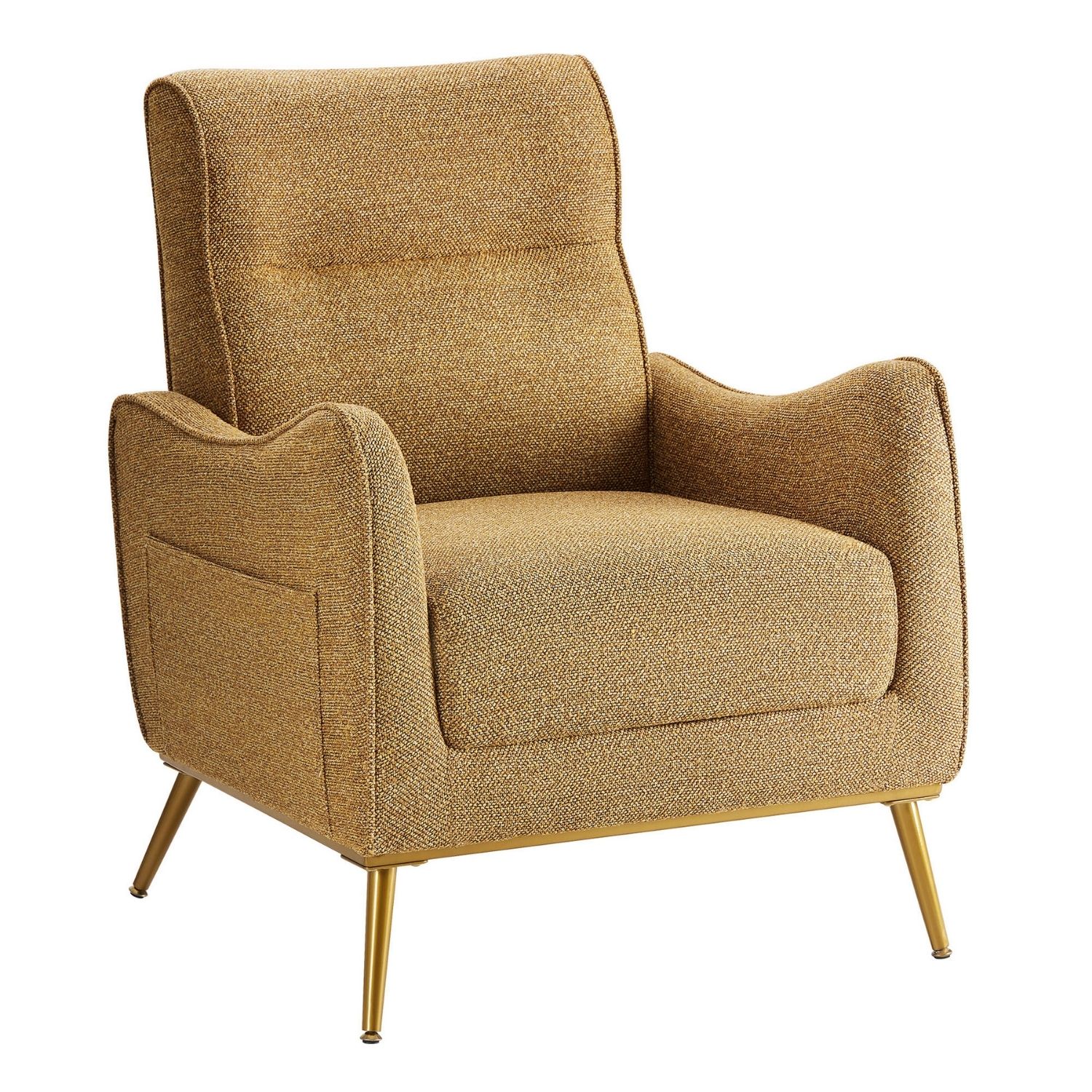 Upholstered High Back Accent Chair With Side Pocket, Modern Armchair For Living Room And Study — foto 8
