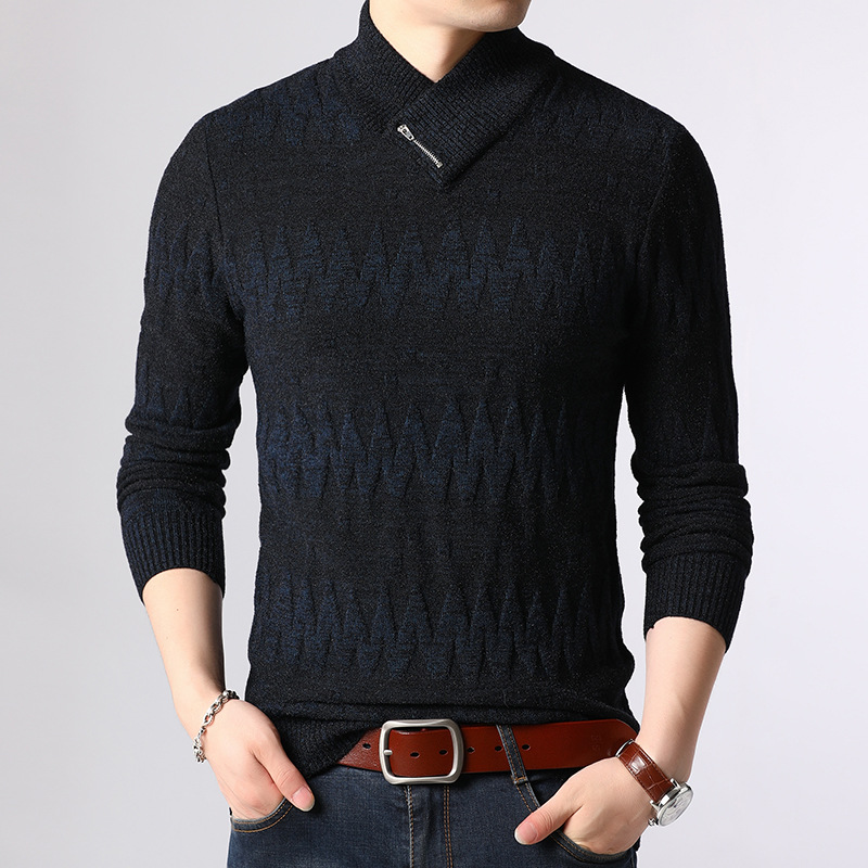 Title 5, Maglione casual a manica lunga in jacquard lavo...