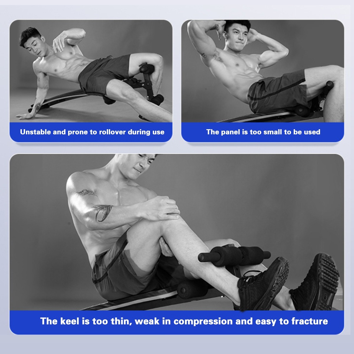 Sit Up Bench Adjustable Core ABS Workout Multipurpose Thigh Support For Home Gym — image 10