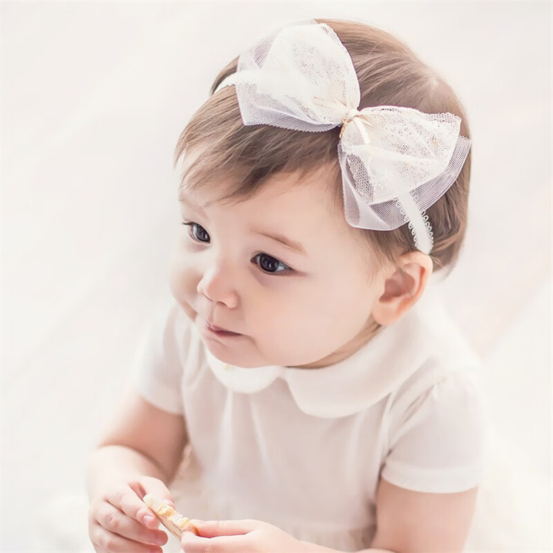 Baby Girls Cute Bow-knot Headband Soft Lace Floral Hairbands Newborn Infant Toddlers Kids Hair Accessories — foto 11