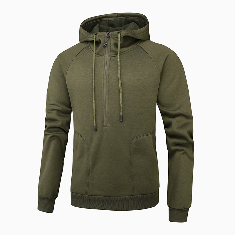 Title 5, Herfst en winter nieuwe herenhoodie met halve r...