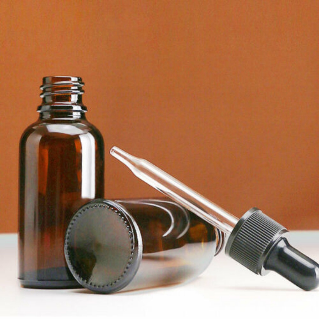Amber Glass Liquid Dropper Reagent Eye Pipette Essential Oils Bottle AU-BROWN-100ml