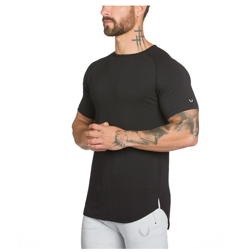 Fitness And Leisure Solid Color Short-sleeved Round Neck T-shirt