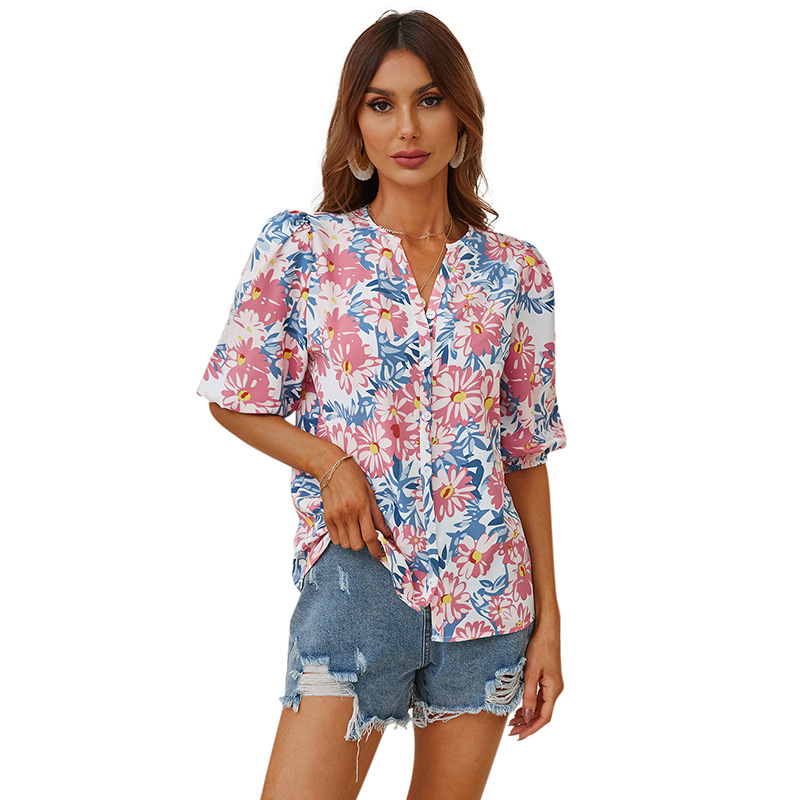 Women's Bow High Waist Casual Shirt