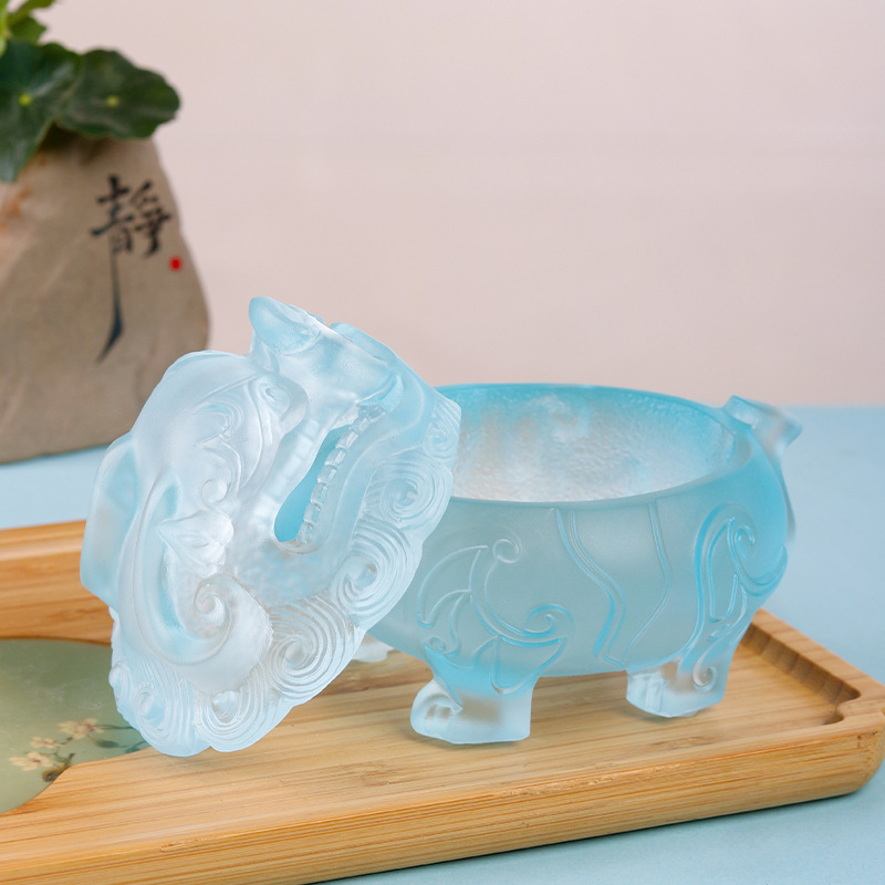 Title 6, Glaze Lion Incense Burner Household Desk Ornaments