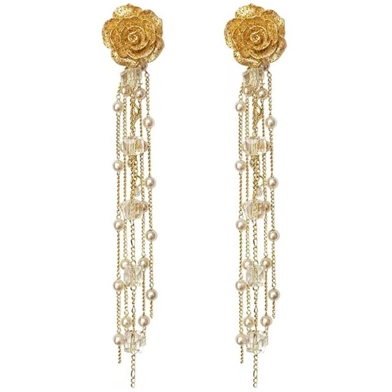 Title 5, Champagne Rose Garden Two Wear French Tassel Ea...