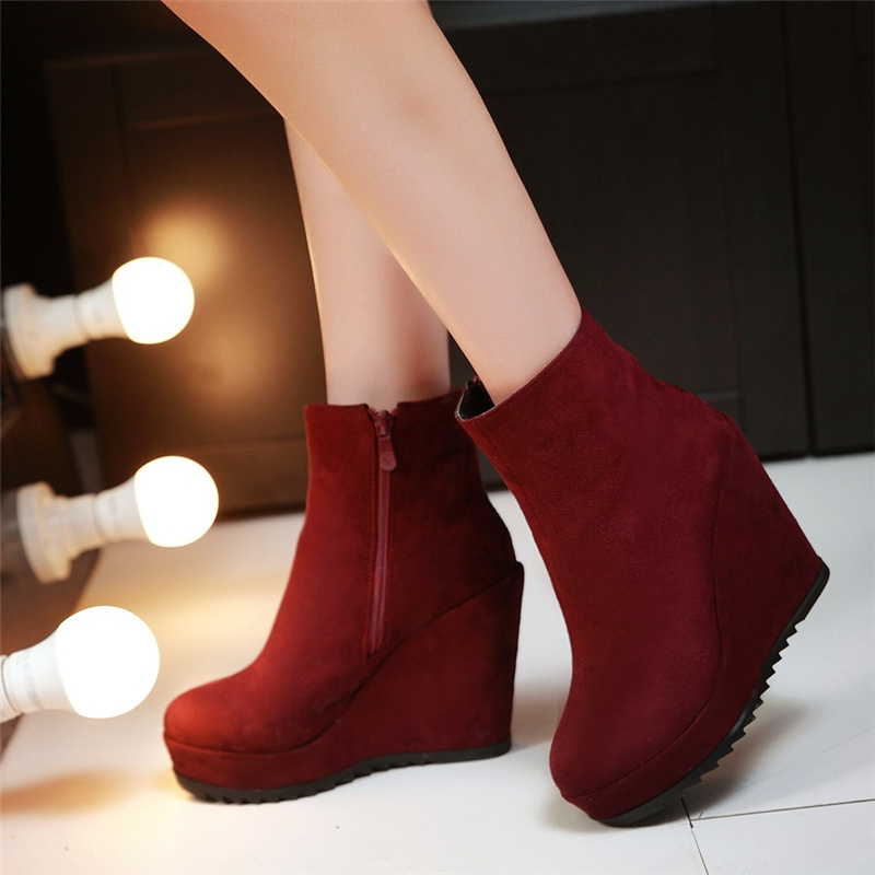 Title 5, Autumn And Winter Women Platform Platform Wedge...