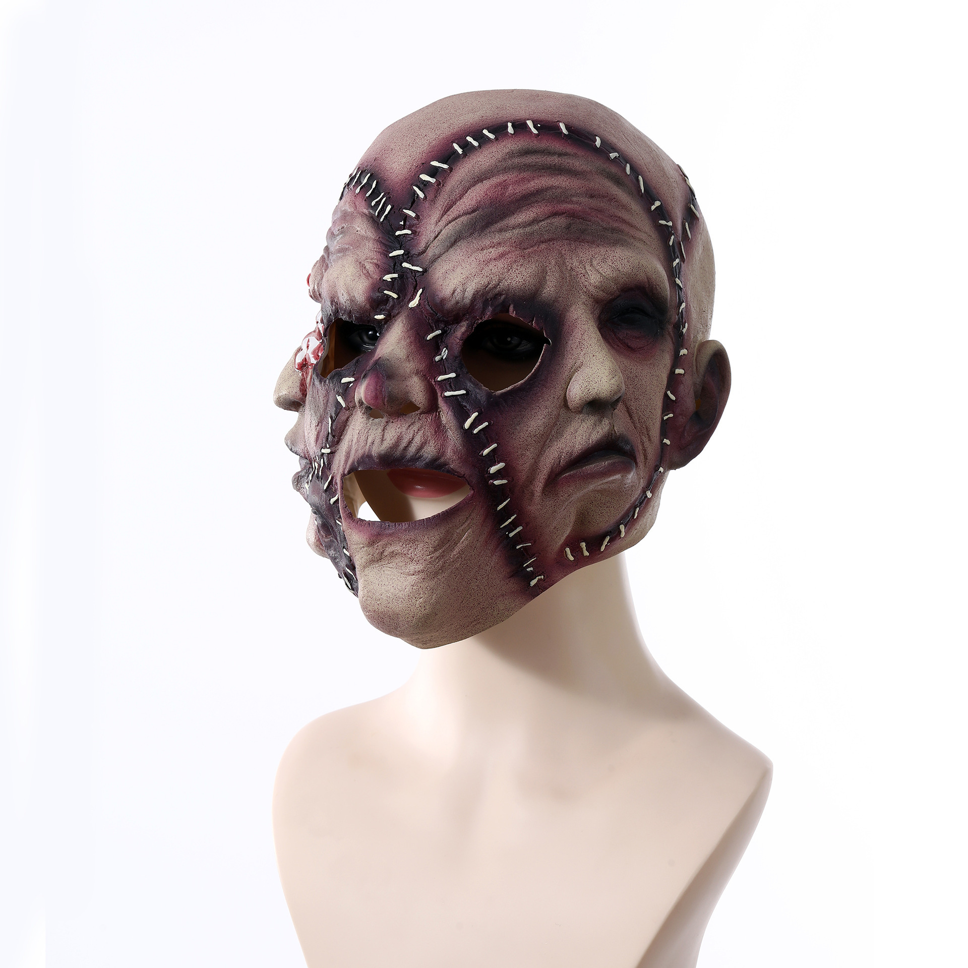 Halloween Three-sided Grimace Horror Mask Cosplay Mask Party Scary Mask Prop — foto 3