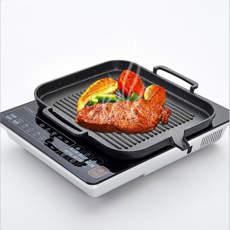 Title 1, Square BBQ Plate Teppanyaki Smokeless Non-stick...