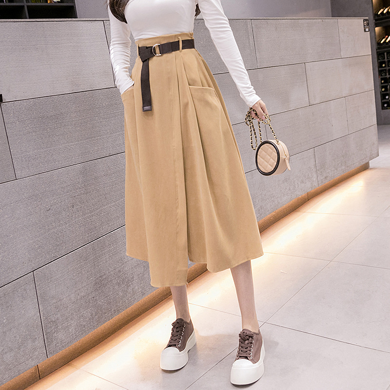 Mid-length Woolen Skirt Women Korean Style