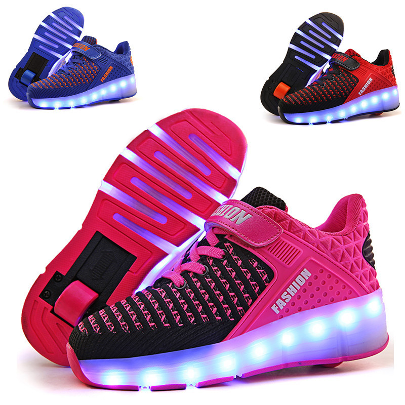 Детские одинарные роликовые коньки Heelys на аккумуляторе