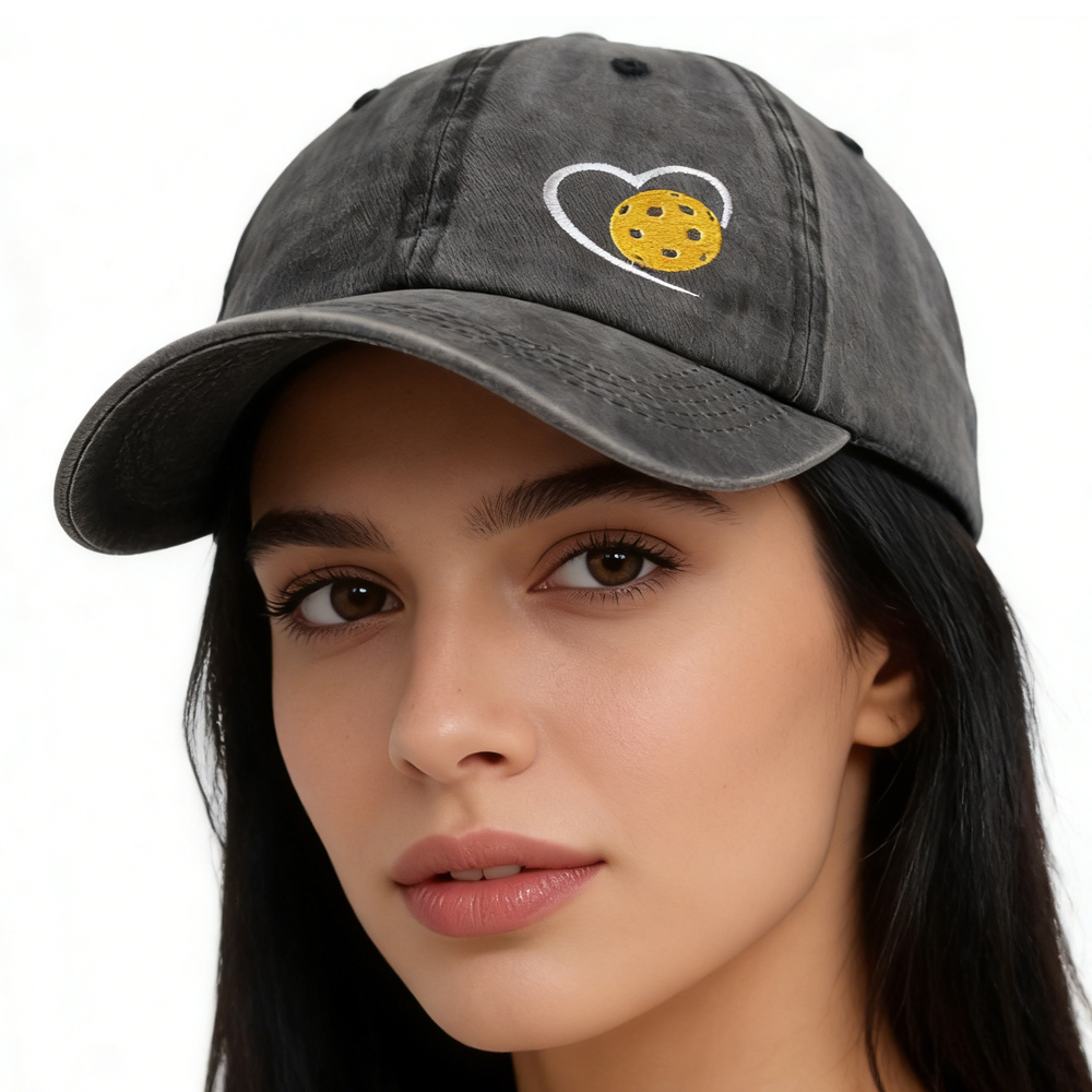 2pcs Pickle Ball Hat For Men Women, Adjustable Embroidered Wash Cotton Baseball Cap - Image 1