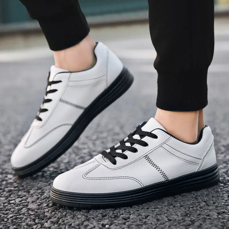 Filip Collection - Designer lederen sneakers met anti-slip zool - Black