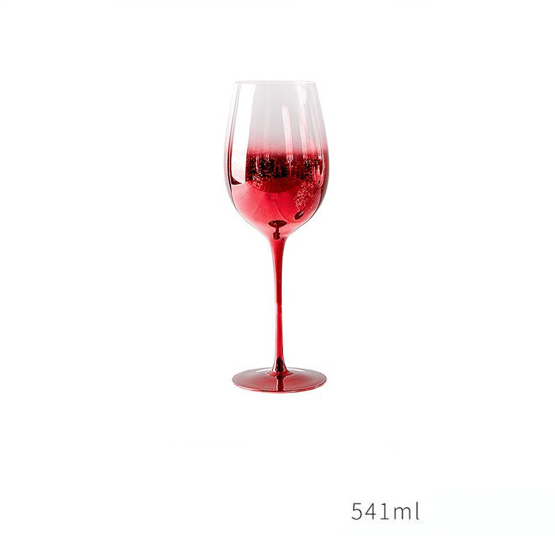 Red starry red wine glass