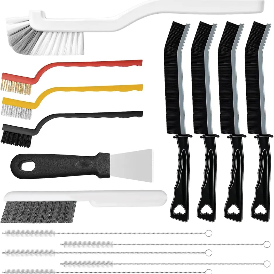 15-Piece Crevice Cleaning Brush Set - Hard