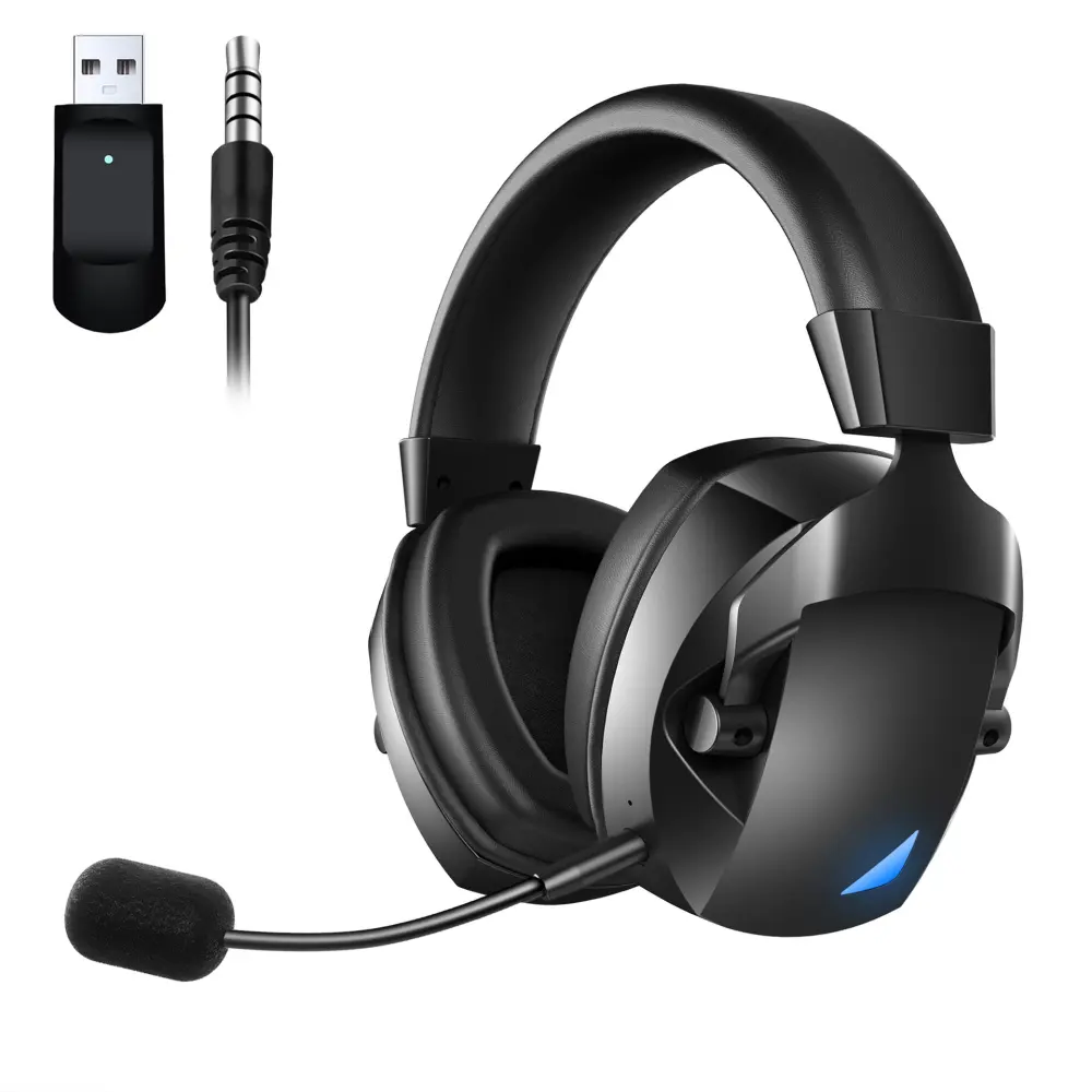 Over-Ear Bluetooth Headphones with Wireless Microphone