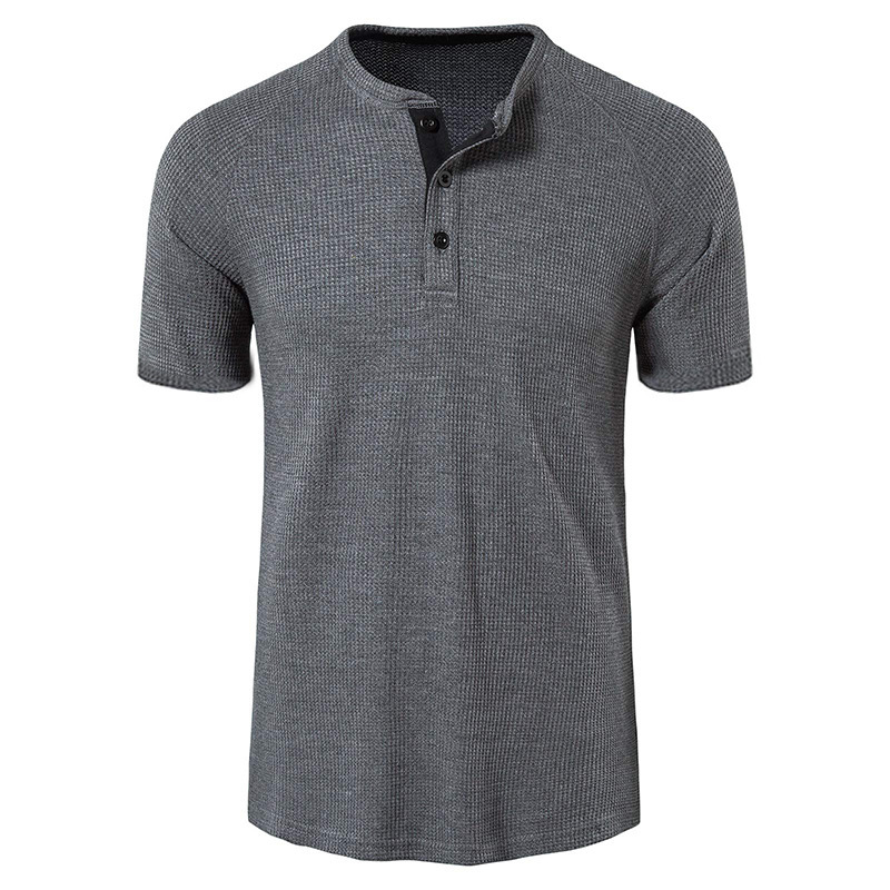 Title 7, Mens Loose Round Neck Short Sleeved Solid Colo...