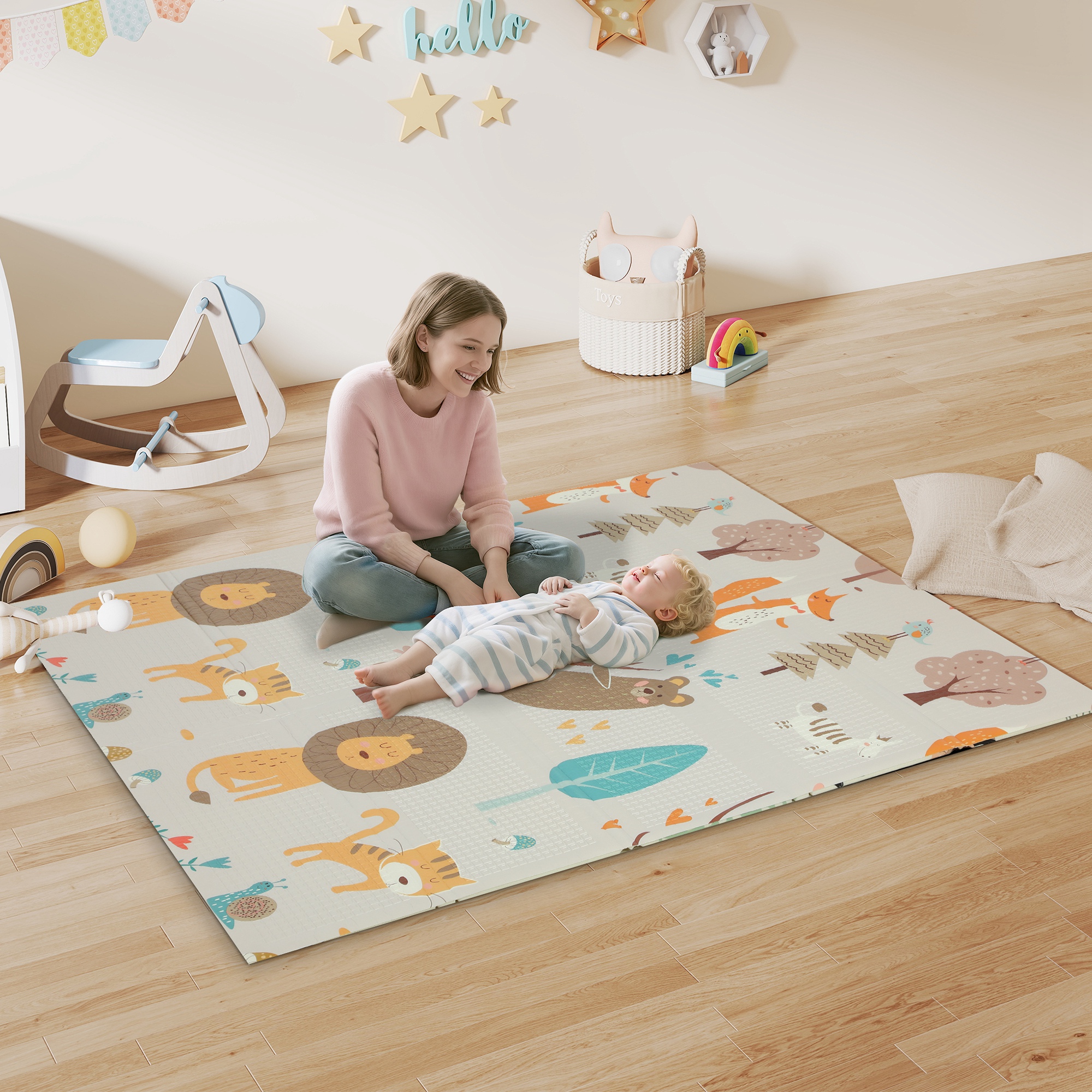 Dinosaur Themed Baby Placemat, Double-sided, Foldable, Waterproof, Suitable — image 8