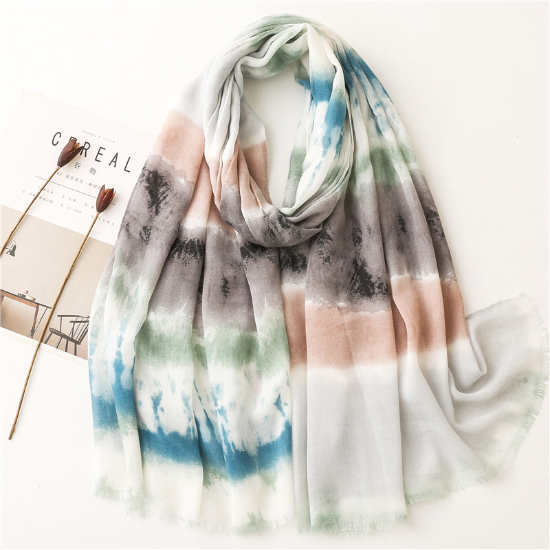 Title 9, Cotton And Linen Feel Satin Cotton Scarf Female...