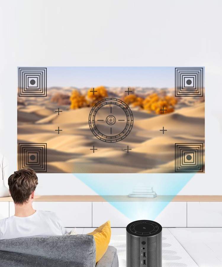 Мини-безэкранный телевизор с сенсорным экраном, портативный домашний проектор для смартфона