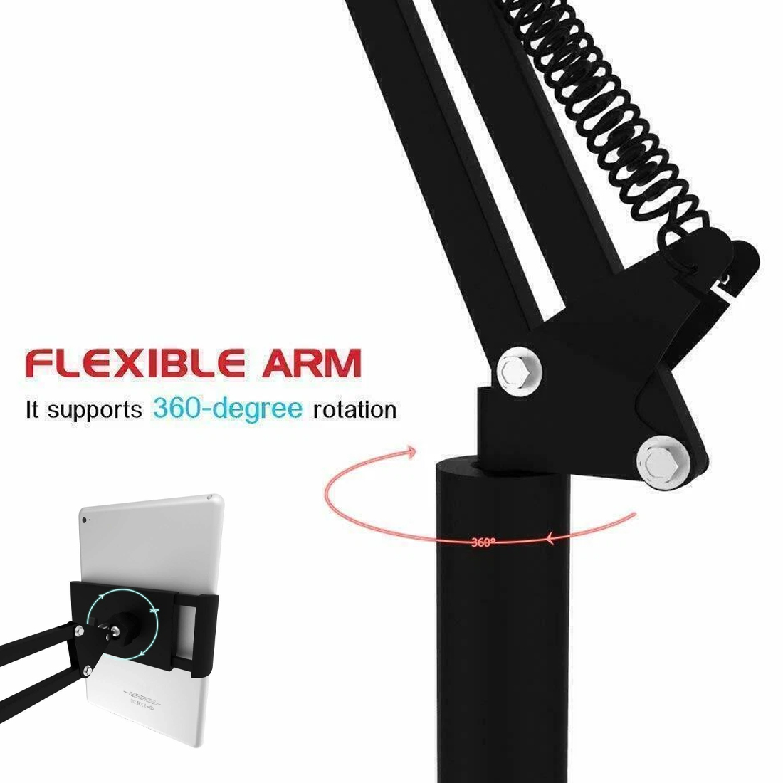 NEW 360 Universal Adjustable Floor Stand Holder For IPadTabletPhone 412.9 UK