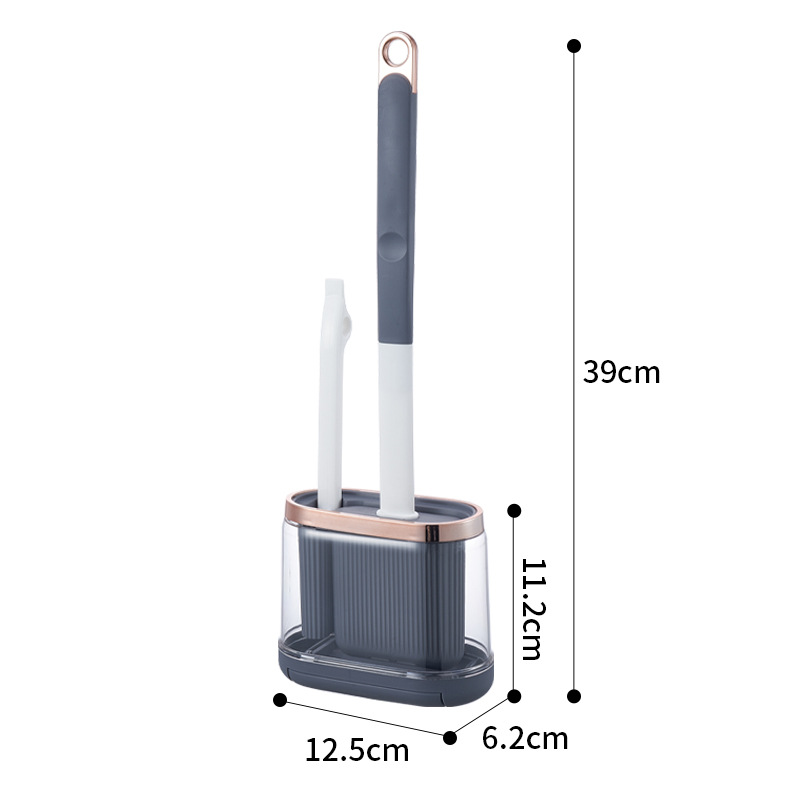 Title 1, Toilet Brush Household No Dead Angle Mimic Sili...