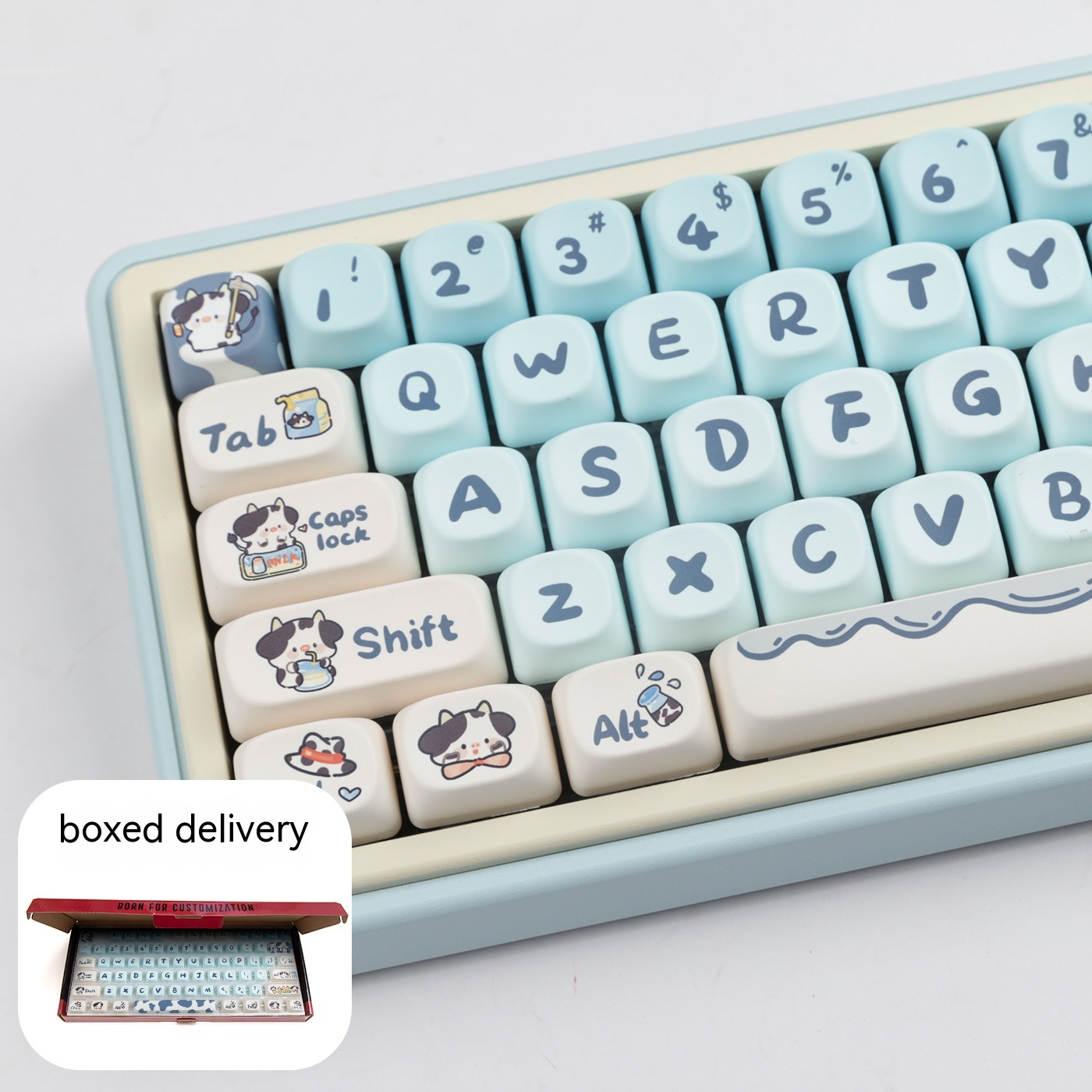 Title 6, MOA Height Square Sublimation Gradient Cow Key Cap