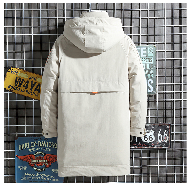 Thick Down Jacket Men Mid Length