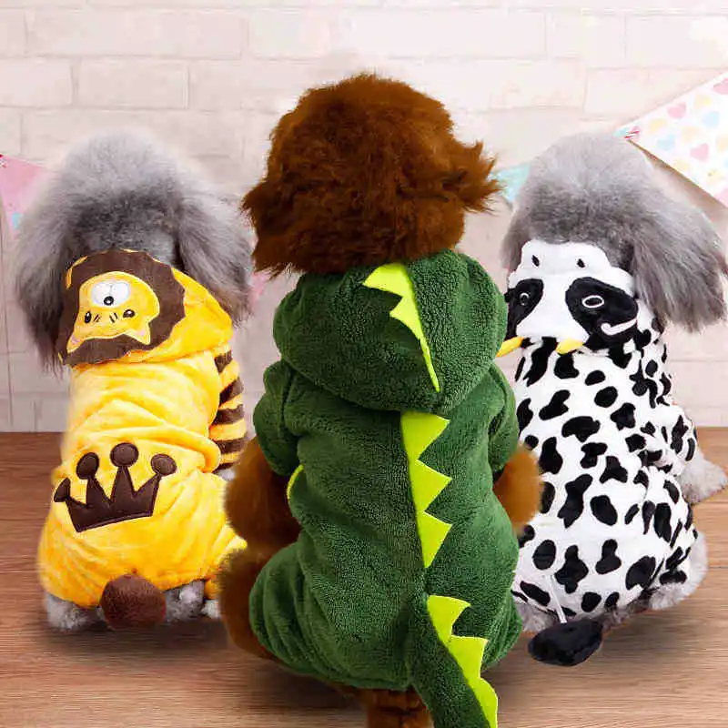 Autumn and Winter Transformed Into Dog Pet Costumes