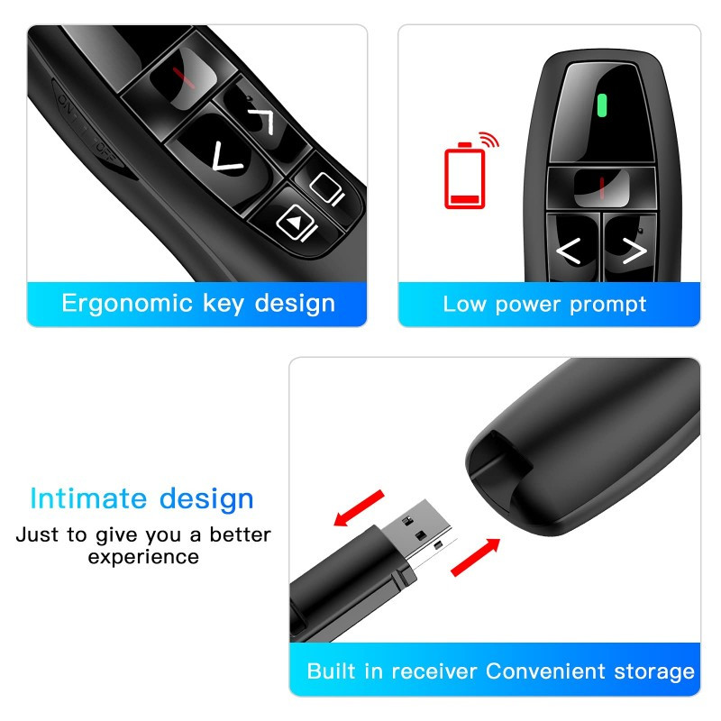 Conference Presentation Remote Control, Wireless 328-foot Range, Ergonomic — image 6
