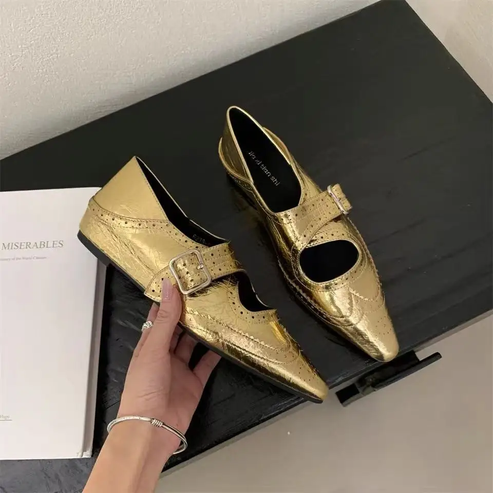 2026 Spring & Summer New Korean Style Fashion Square Toe Mules, Low Block Heel Niche Closed Toe Pumps For Women
