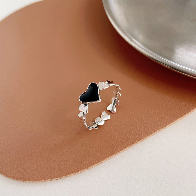 Korean Version Of S925 Silver Geometric Hollow Pig Nose Ring Female