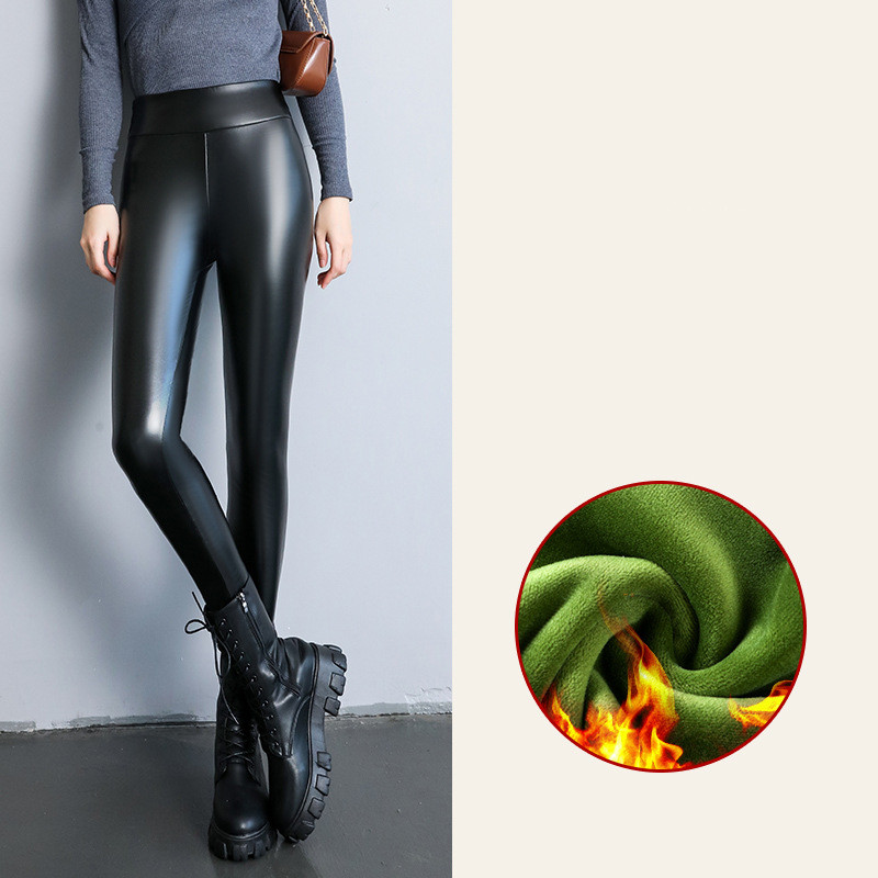 Cashmere Leather Trousers For Women To Wear Shiny Leather Mediumthick Xl - Shop at LoveMi