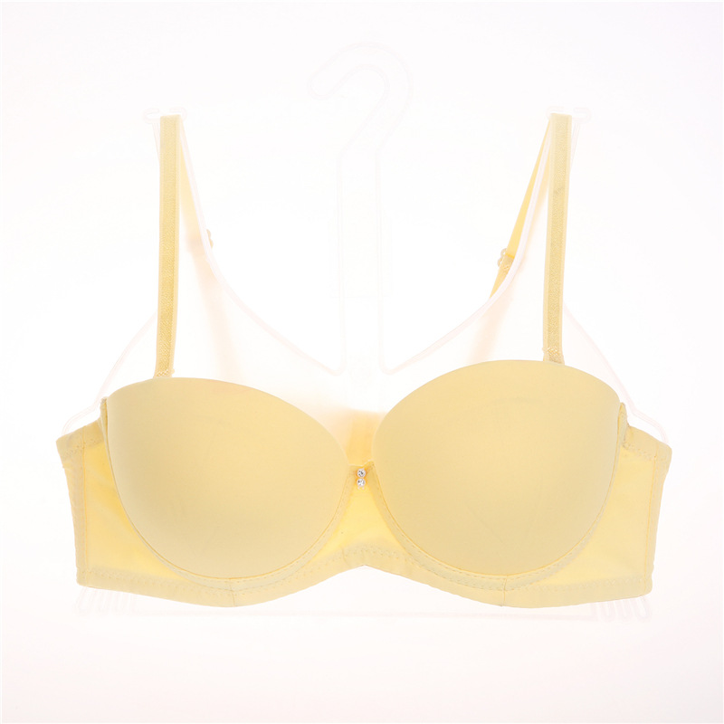 Title 15, Thick cup gathering half cup glossy girls bra. ...