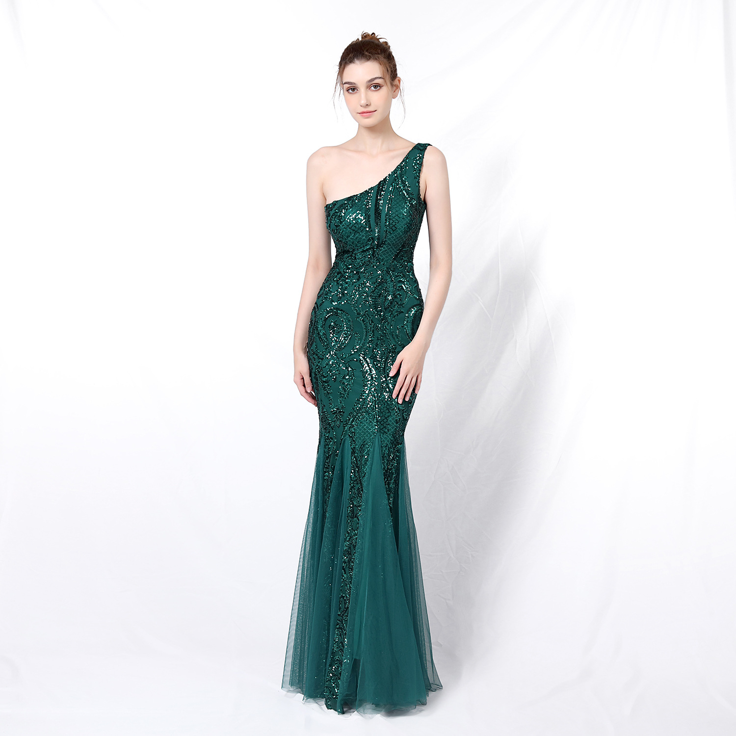 Dress Female Fairy Fantasy Ladies Party Party Party Evening Dress Sexy Long Section Was Thin Toast Bride Green - Shop at LoveMi