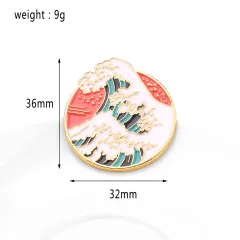 Metal Cartoon Brooch Creative Wave Badge - Xz662 - View 1